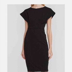 Express cap sleeve v back sheath Dress
